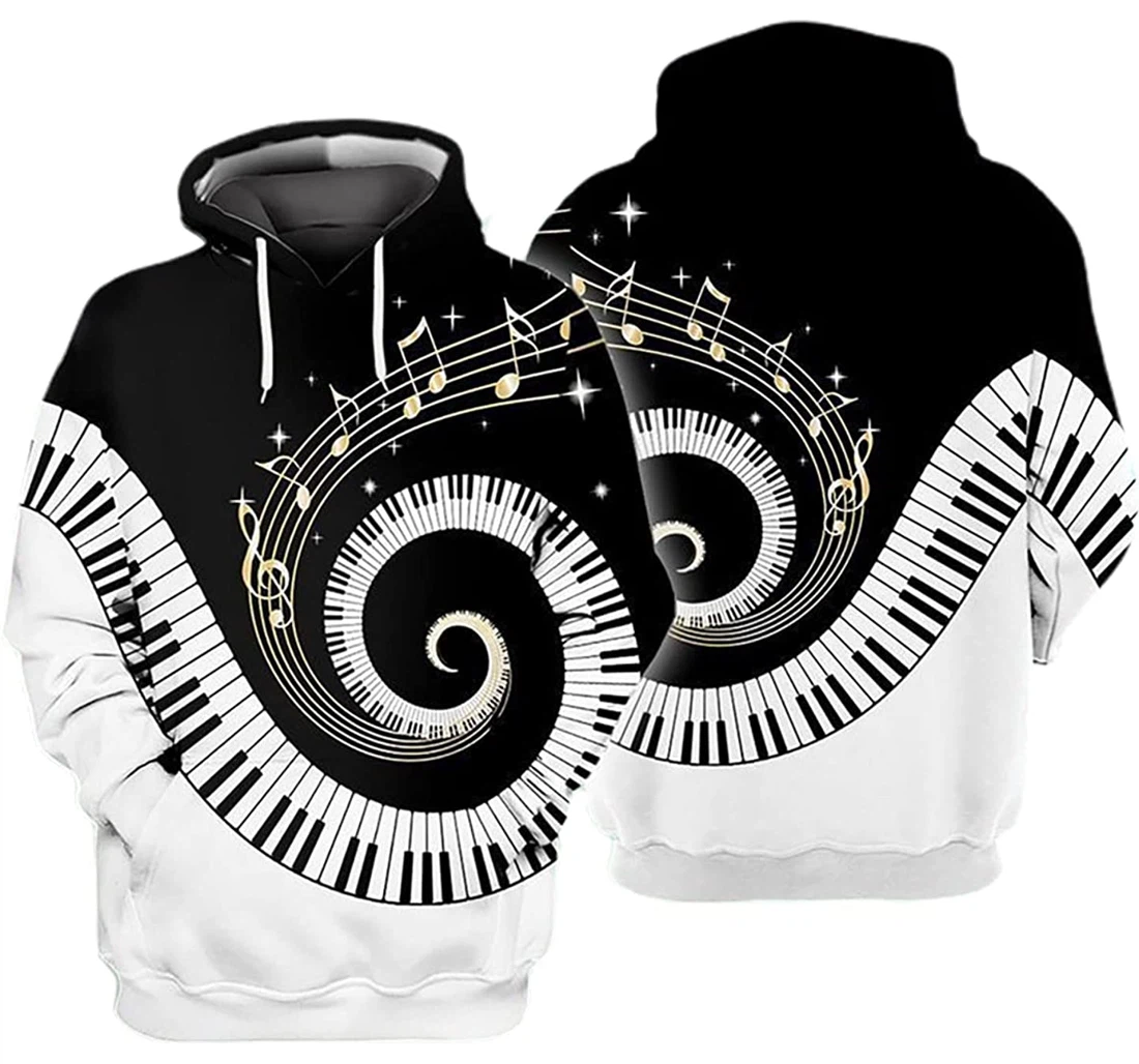 Piano Music Chords - 3D Printed Pullover Hoodie