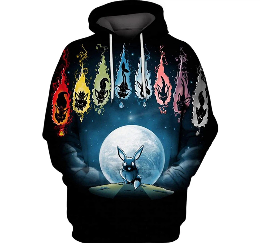 Evolutions Of Eevee - 3D Printed Pullover Hoodie