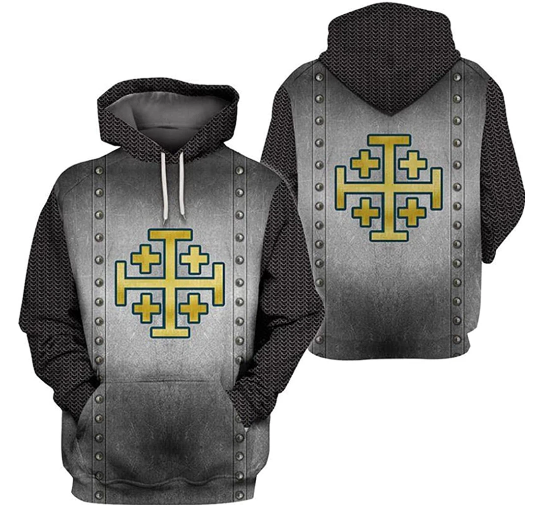 Knight Of Jerusalem - 3D Printed Pullover Hoodie