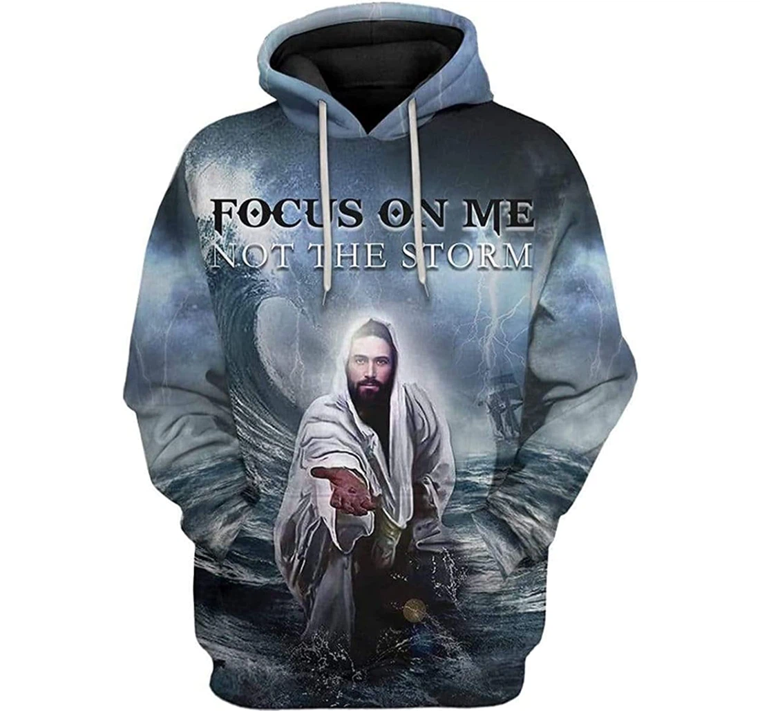 Focus On Me Not The Storm - 3D Printed Pullover Hoodie