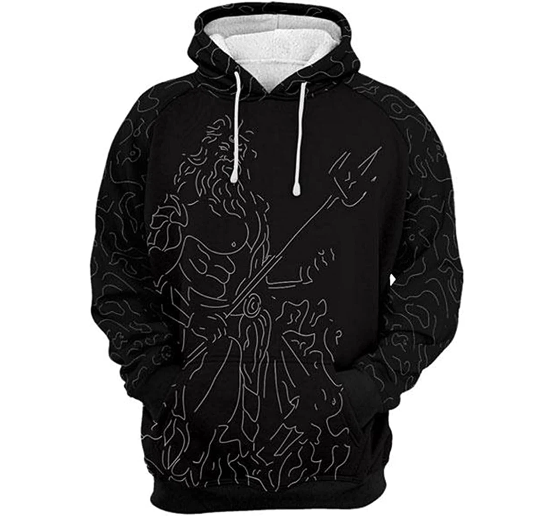 Poseidon In - 3D Printed Pullover Hoodie