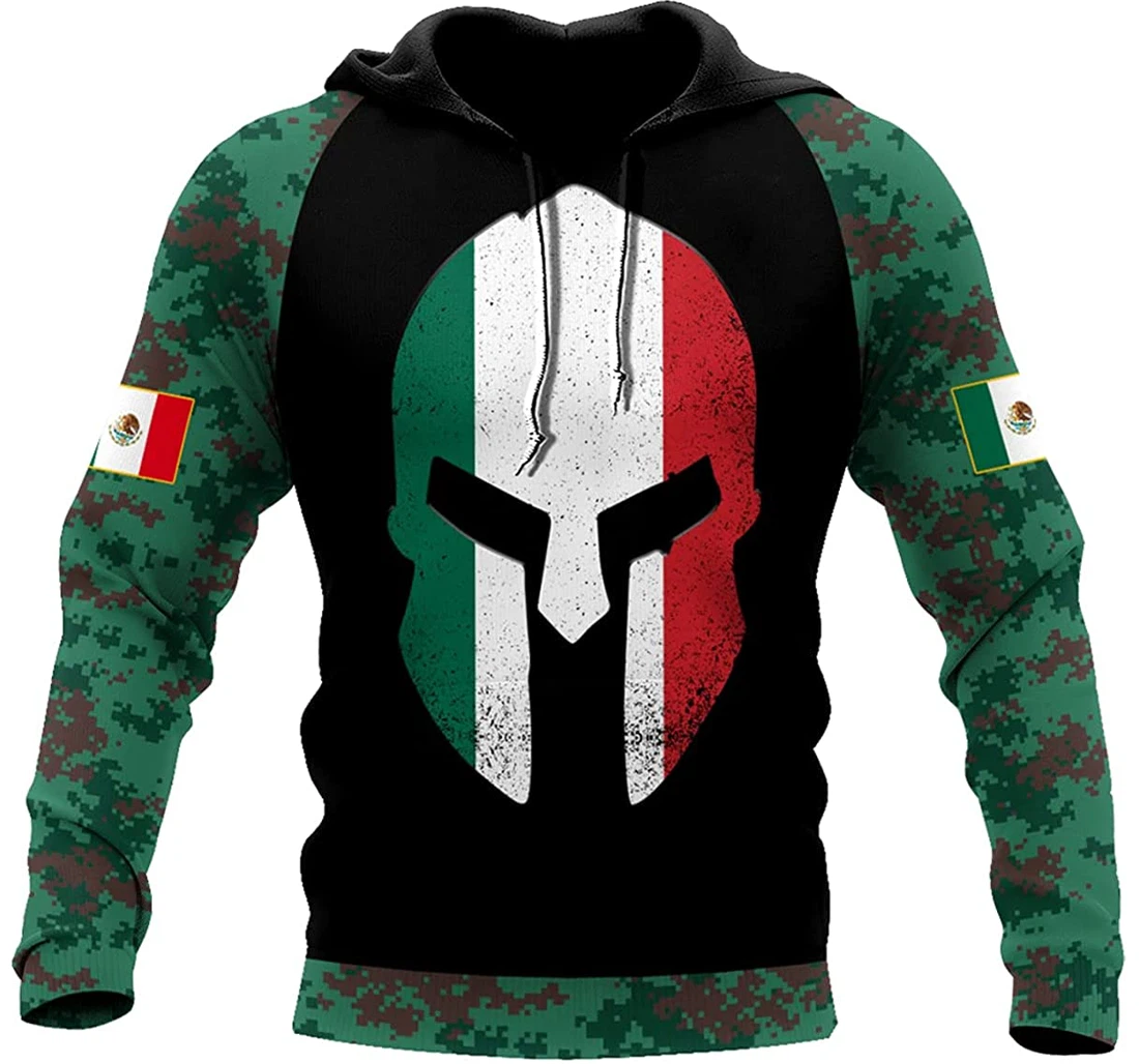 Mexico Coat Of Arm - 3D Printed Pullover Hoodie