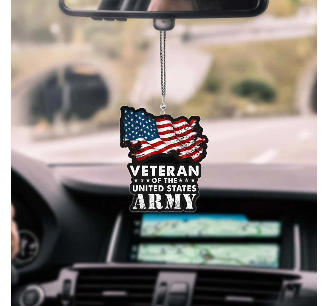 Veteran Of The United States Army Unique Design Car Hanging Ornament MDF Ornament