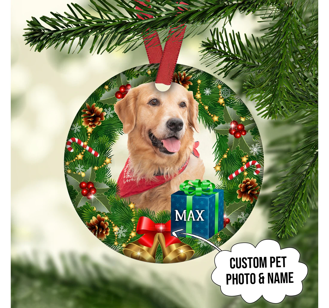 Merry Christmas Customized Pet Photo Ornament, Best Gifts On Christmas Occasion MDF Ornament