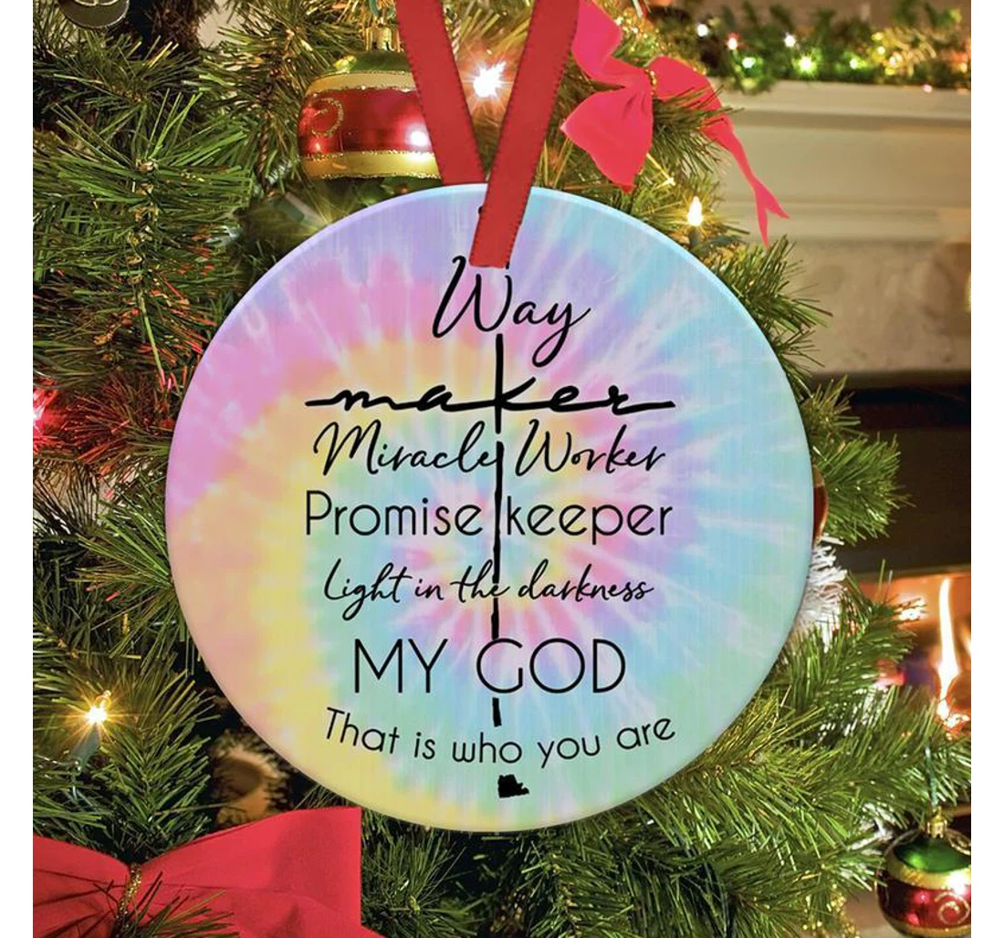 Way Maker Miracle Worker Jesus Circle Ornament MDF Ornament