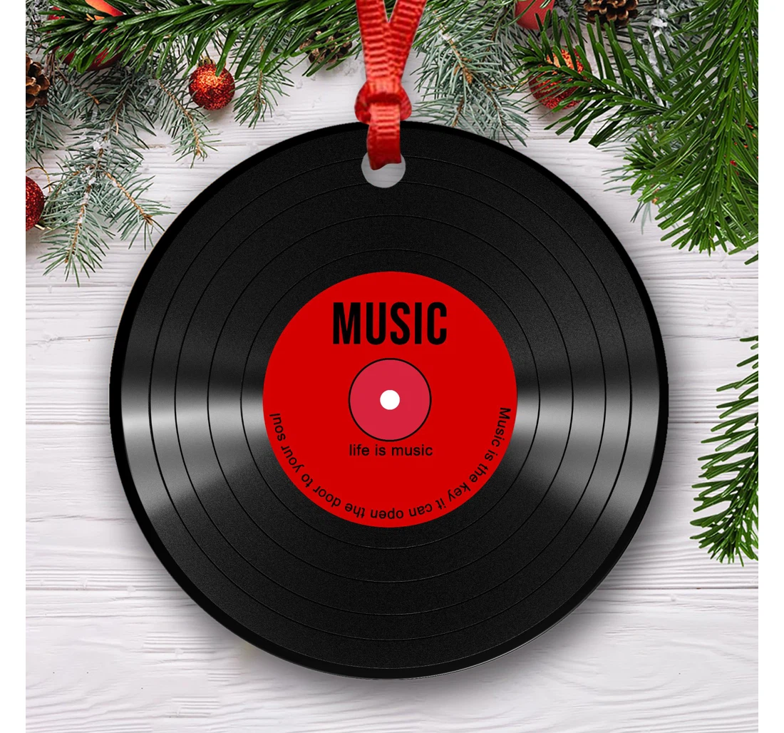 Vinyl Record Christmas Ornament MDF Ornament