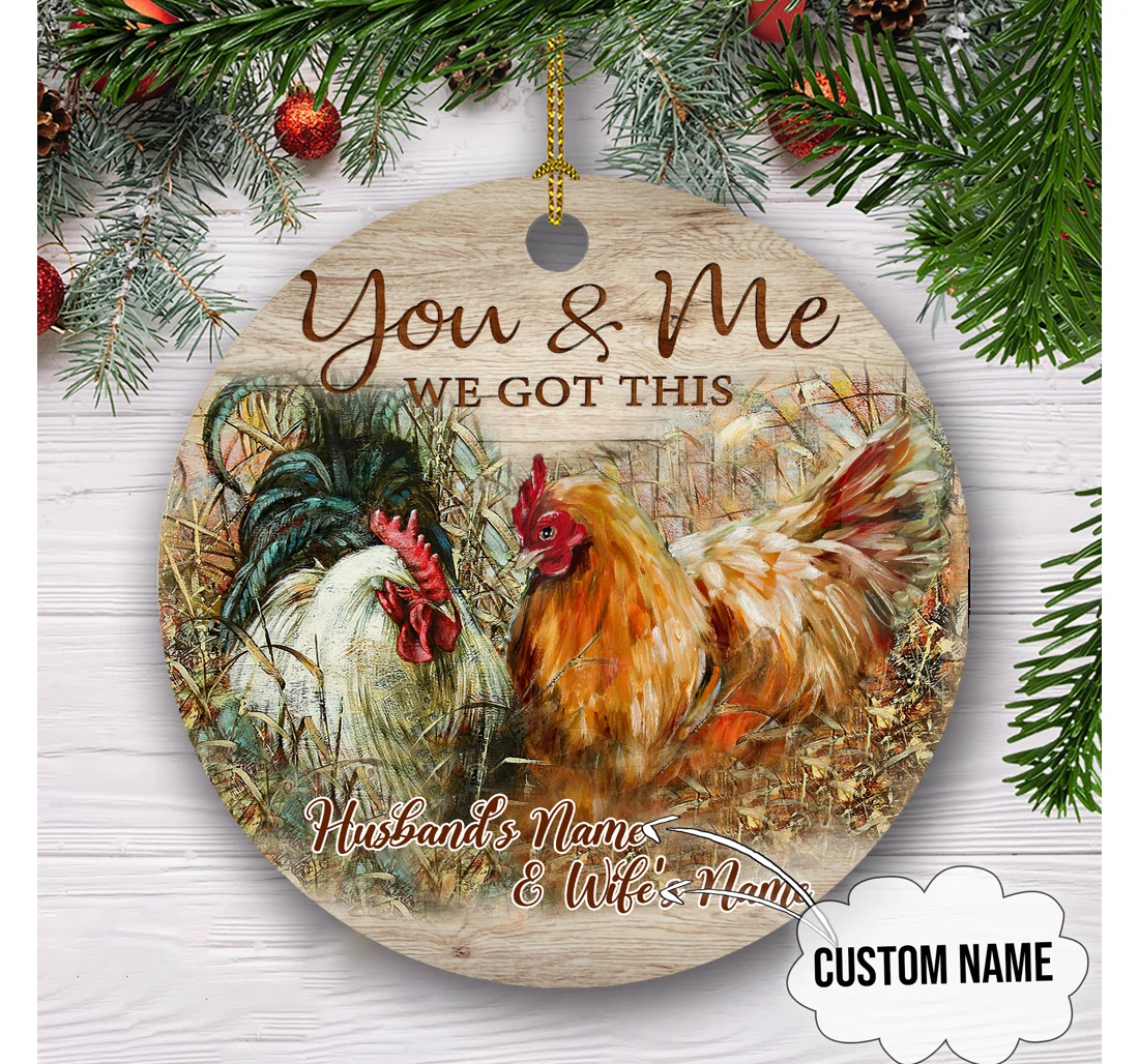 Christmas Rooster Christmas Tree Hanging Ornament MDF Ornament