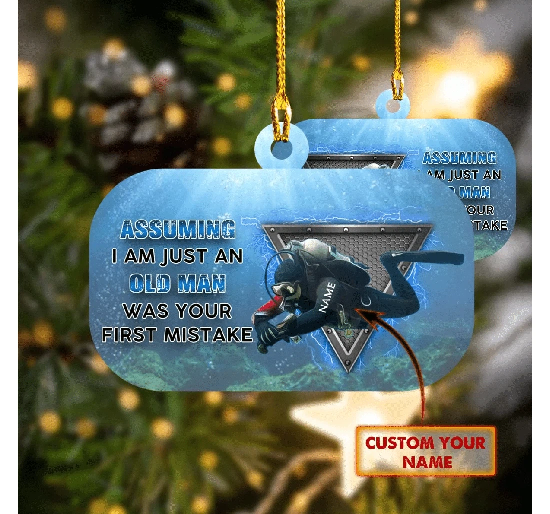 Scuba Diving Ornament Cso Scuba Diver Gift 73 MDF Ornament