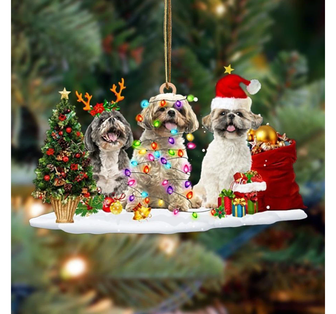 Shih Tzu Christmas Ornament 20102102.tqh MDF Ornament