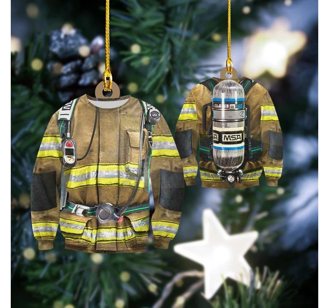 Firefighter Christmas Tree Hanging Ornament MDF Ornament