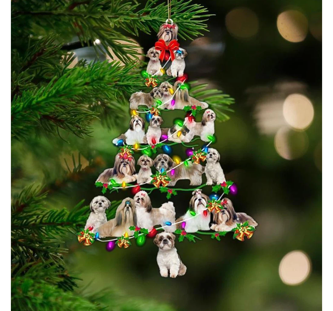 Shih Tzu Christmas Ornament 20102113.tqh MDF Ornament