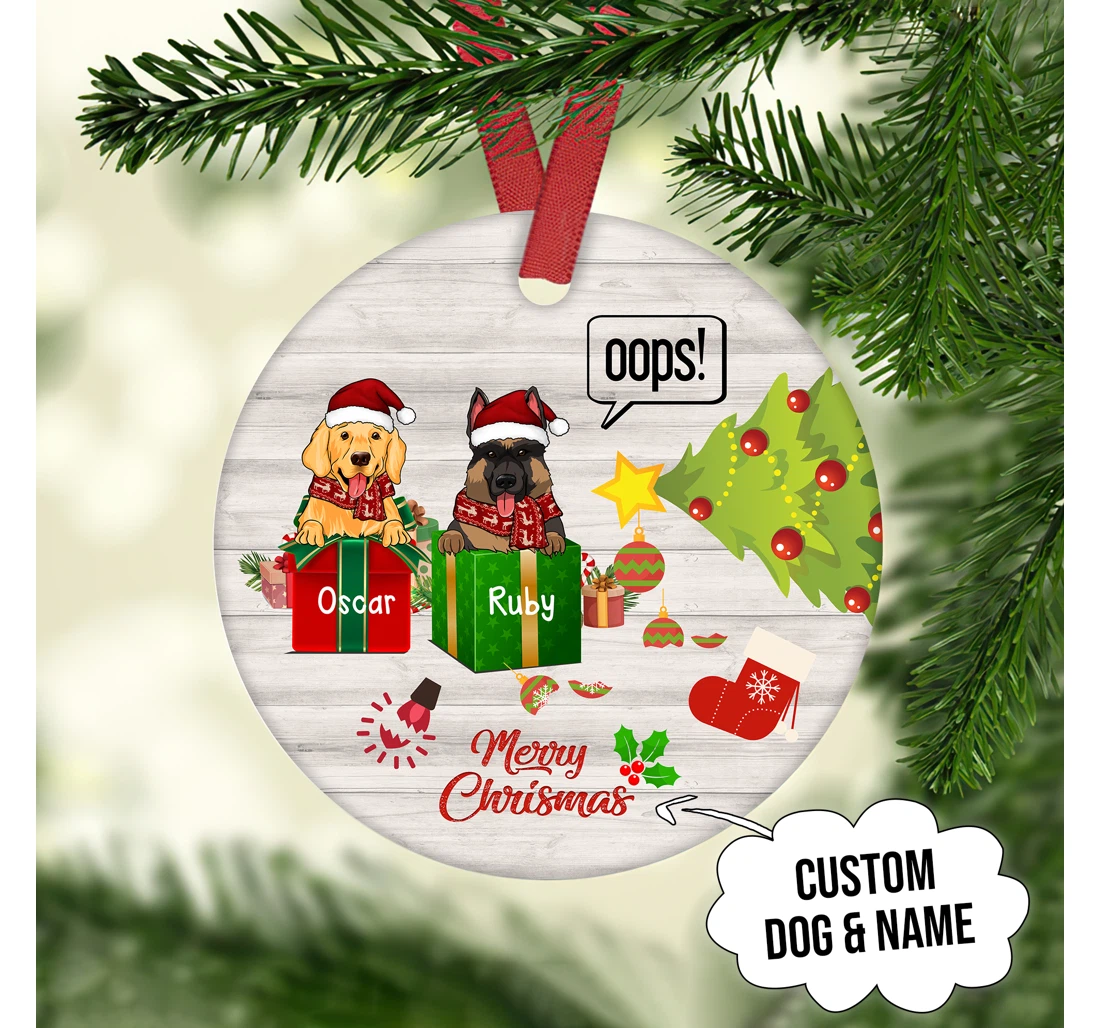 Dog Christmas Gift Special Ornament Beautiful Home Decor MDF Ornament