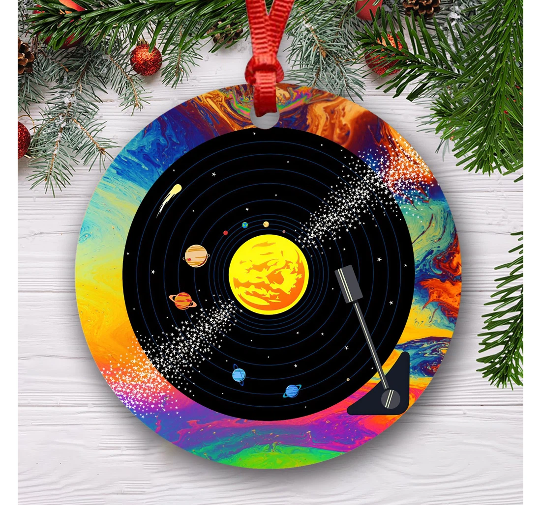 Galaxy Vinyl Record Christmas Ornament MDF Ornament