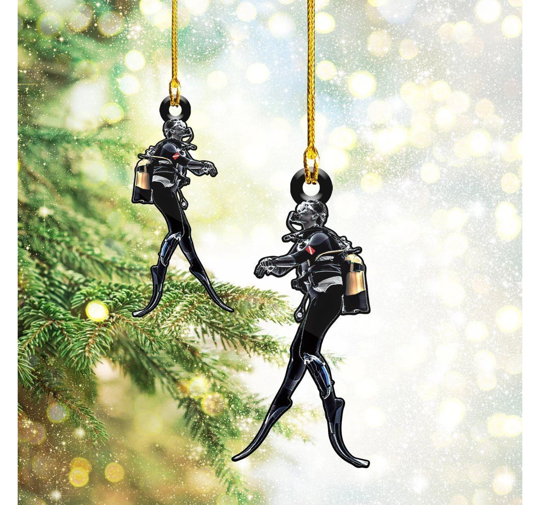 Scuba Diving Shaped Ornament MDF Ornament