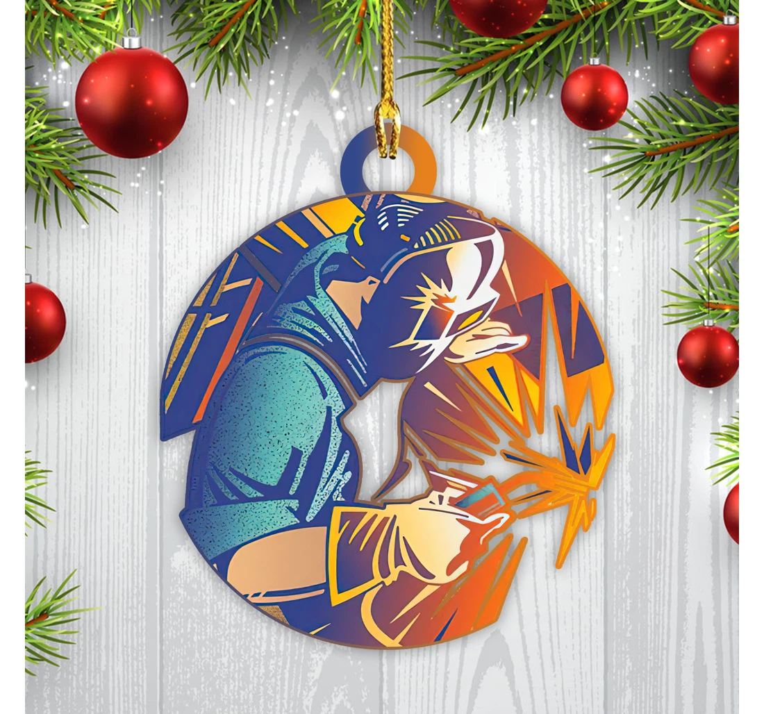 Welder Christmas Ornament Shape Sn03112103 MDF Ornament