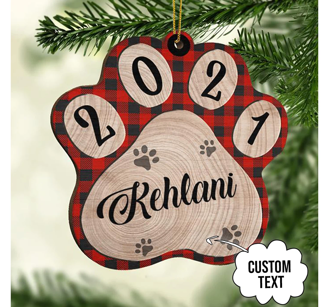 Dog Paw - Christmas Is Coming - Personalized Shaped Ornament MDF Ornament