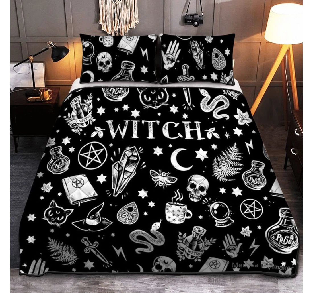 Personalized Bedding Set - Happy Halloween Halloween Is Coming Halloween Included 1 Ultra Soft Duvet Cover or Quilt and 2 Lightweight Breathe Pillowcases