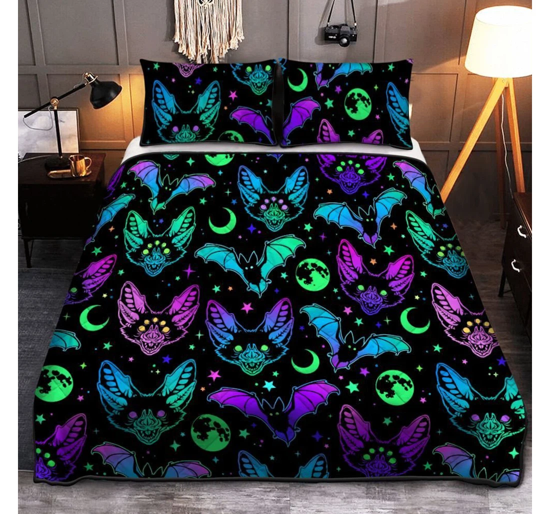 Personalized Bedding Set - Happy Halloween Monster Cat Halloween Halloween Included 1 Ultra Soft Duvet Cover or Quilt and 2 Lightweight Breathe Pillowcases