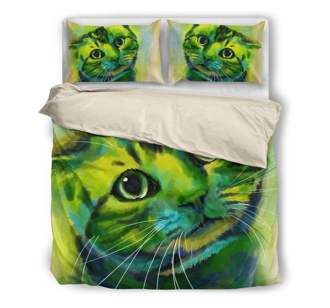 Personalized Bedding Set - American Shorthair Cotton Spread Included 1 Ultra Soft Duvet Cover or Quilt and 2 Lightweight Breathe Pillowcases
