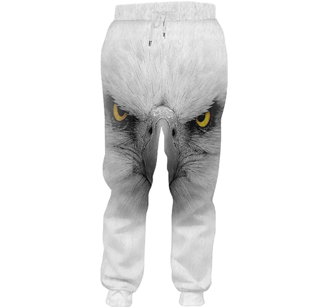 Personalized Man Eagle Oversized Animal Pattern Sweatpants, Joggers Pants With Drawstring For Men, Women