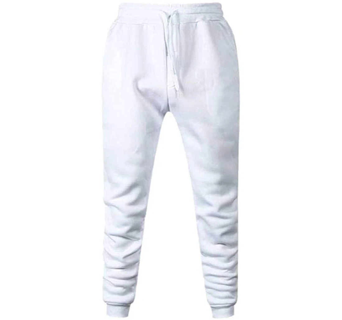 Casual Fitness Sportswear Tracksuit Bottoms Skinny Gyms Track Pant-white_m Sweatpants, Joggers Pants With Drawstring For Men, Women