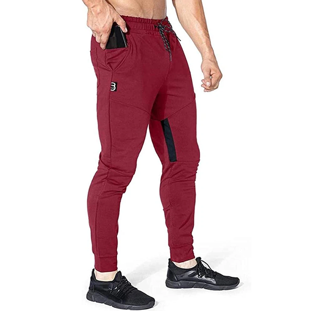 Running Fitness Trackpants Slim Fit Bodybuilding Trouser Sweatpants, Joggers Pants With Drawstring For Men, Women