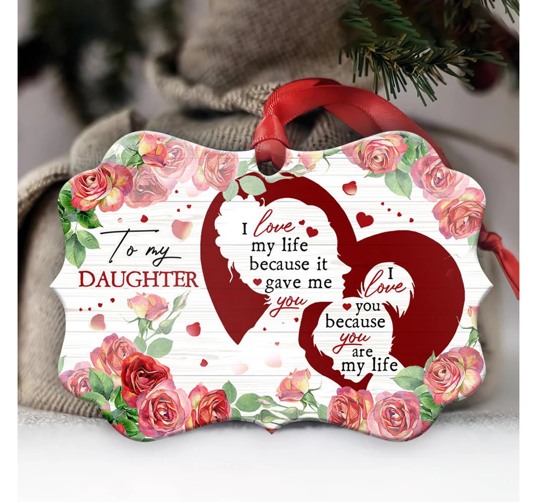 Fdt Rose To My Daughter Ornament MDF Ornament