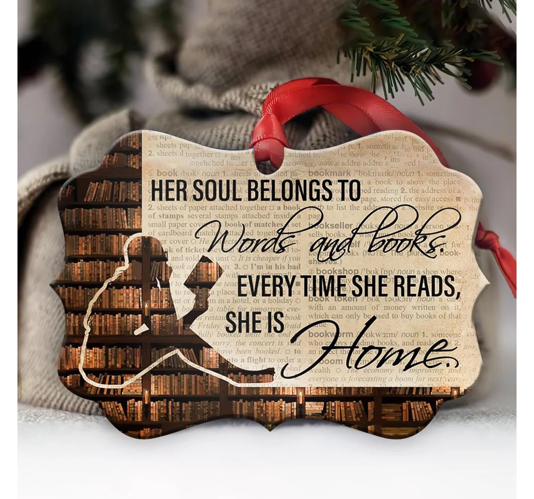 Book Her Soul Belong To Words And Books Ornament MDF Ornament