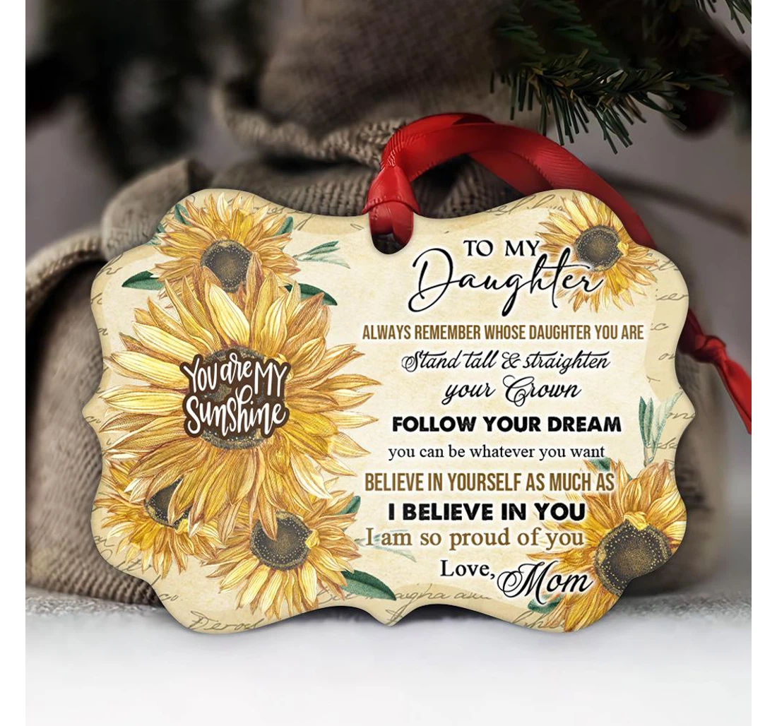 Fdt Sunflower To My Daughter Ornament MDF Ornament