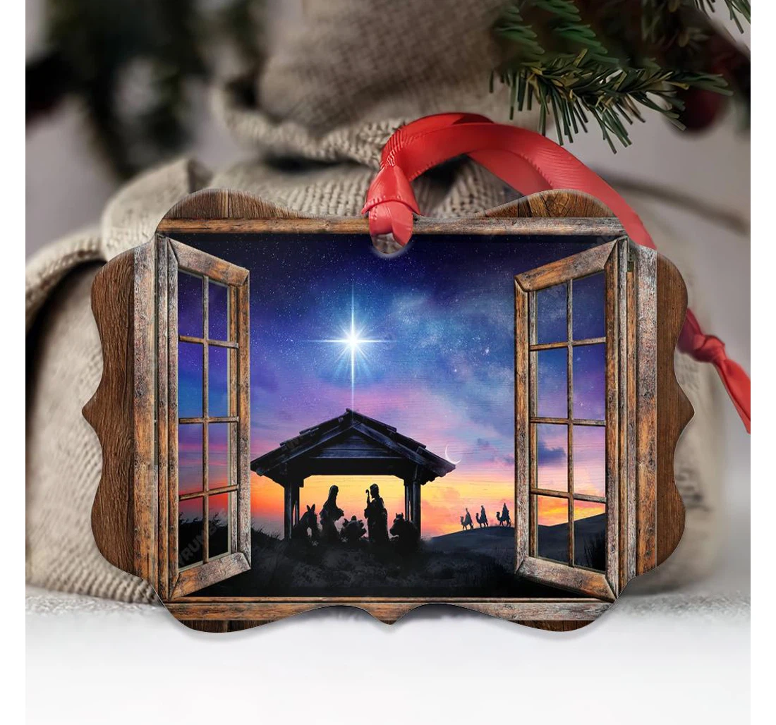 Faith Nativity Christmas Night Ornament MDF Ornament