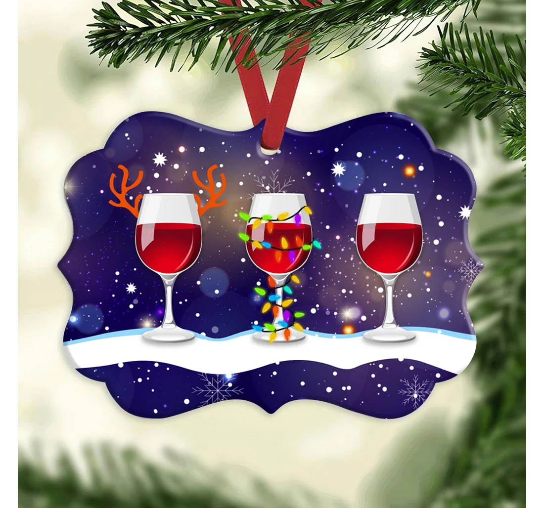 Wine All I Want For This Christmas Is Wine Ornament MDF Ornament