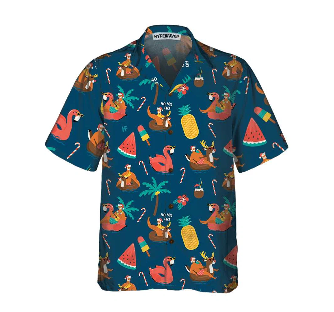 Personalized Hot Christmas Funny Christmas Gift Christmas Hawaiian Shirt, Button Up Aloha Shirt For Men, Women