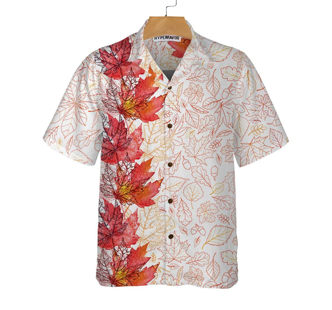 Personalized Thanksgiving Hello Autumn Fall Vibe Thanksgiving Best Gift Thanksgiving Day Hawaiian Shirt, Button Up Aloha Shirt For Men, Women