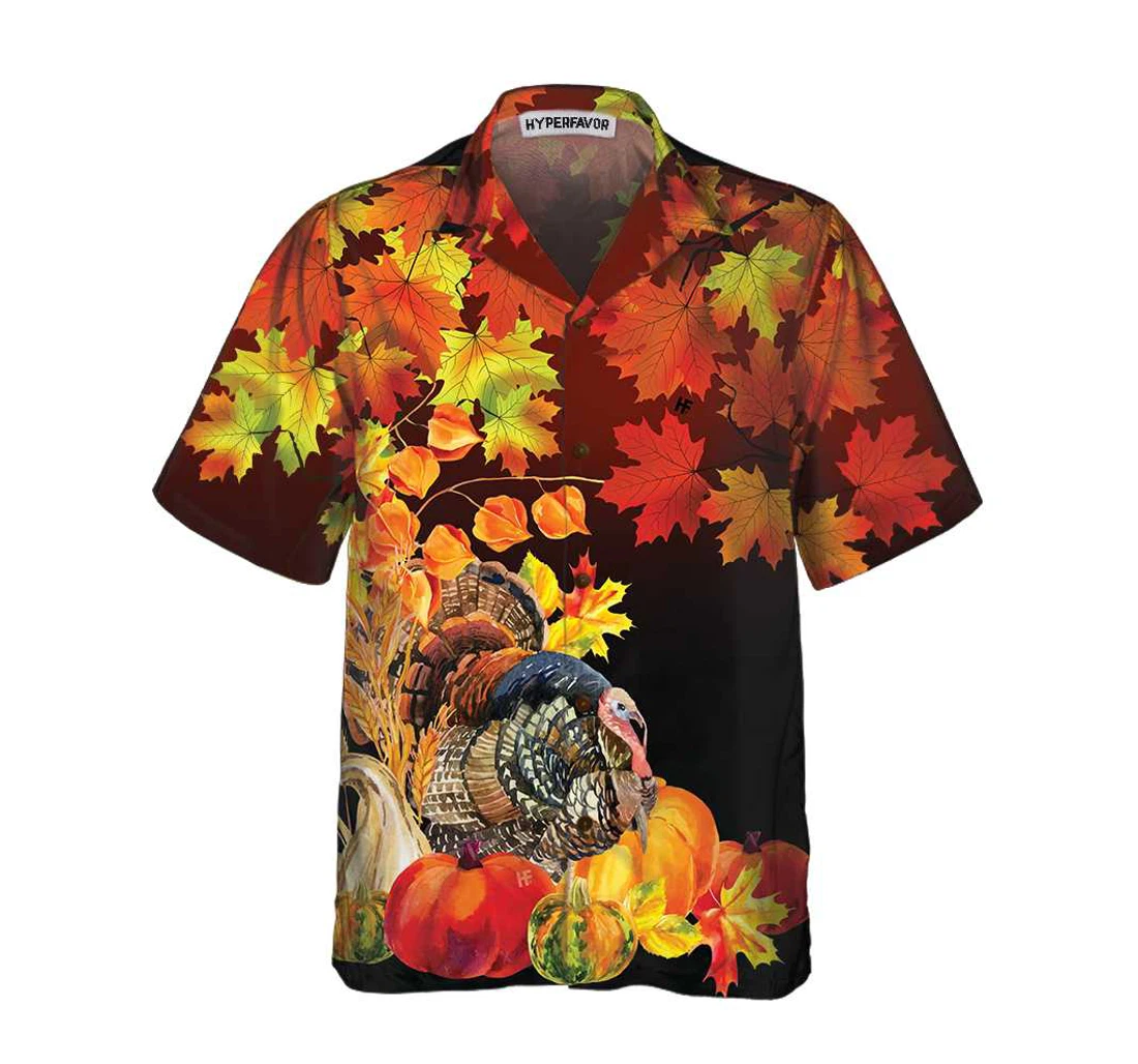 Personalized Thanksgiving Turkey Birds With Harvest Thanksgiving Gobble Funny Gift Thanksgiving Day Hawaiian Shirt, Button Up Aloha Shirt For Men, Women