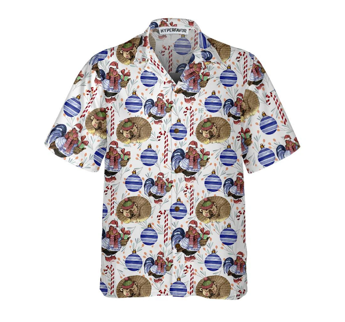 Personalized Christmas Winter Symbol Funny Christmas Gift Christmas Hawaiian Shirt, Button Up Aloha Shirt For Men, Women