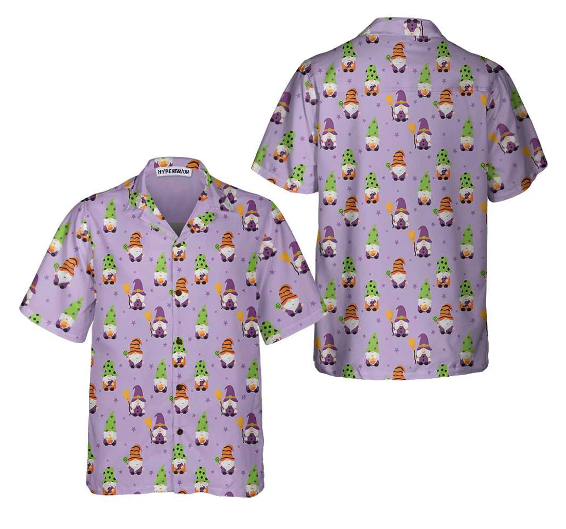 Personalized Happy Halloween Gnomes Funny Halloween Best Gift Halloween Hawaiian Shirt, Button Up Aloha Shirt For Men, Women