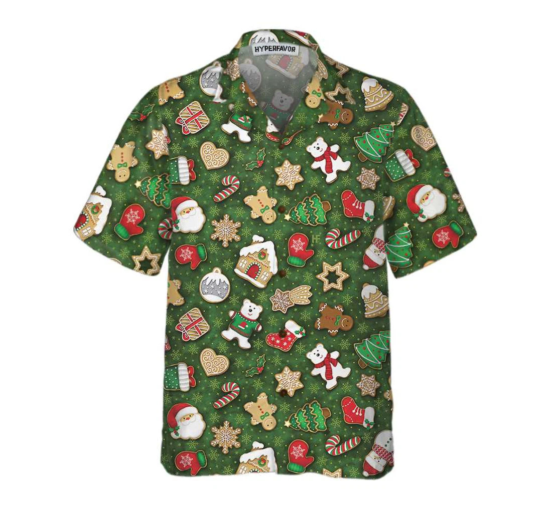 Personalized Christmas Cookies Funny Christmas Best Christmas Gift Hawaiian Shirt, Button Up Aloha Shirt For Men, Women