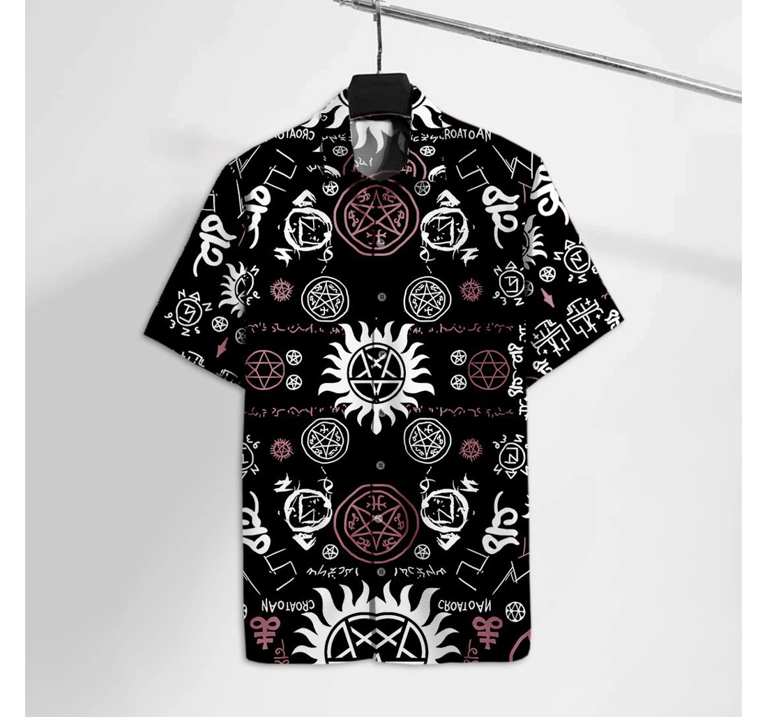 Personalized Supernatural Anti-possession Symbol Supernatural Tshirt Hawaiian Shirt, Button Up Aloha Shirt For Men, Women