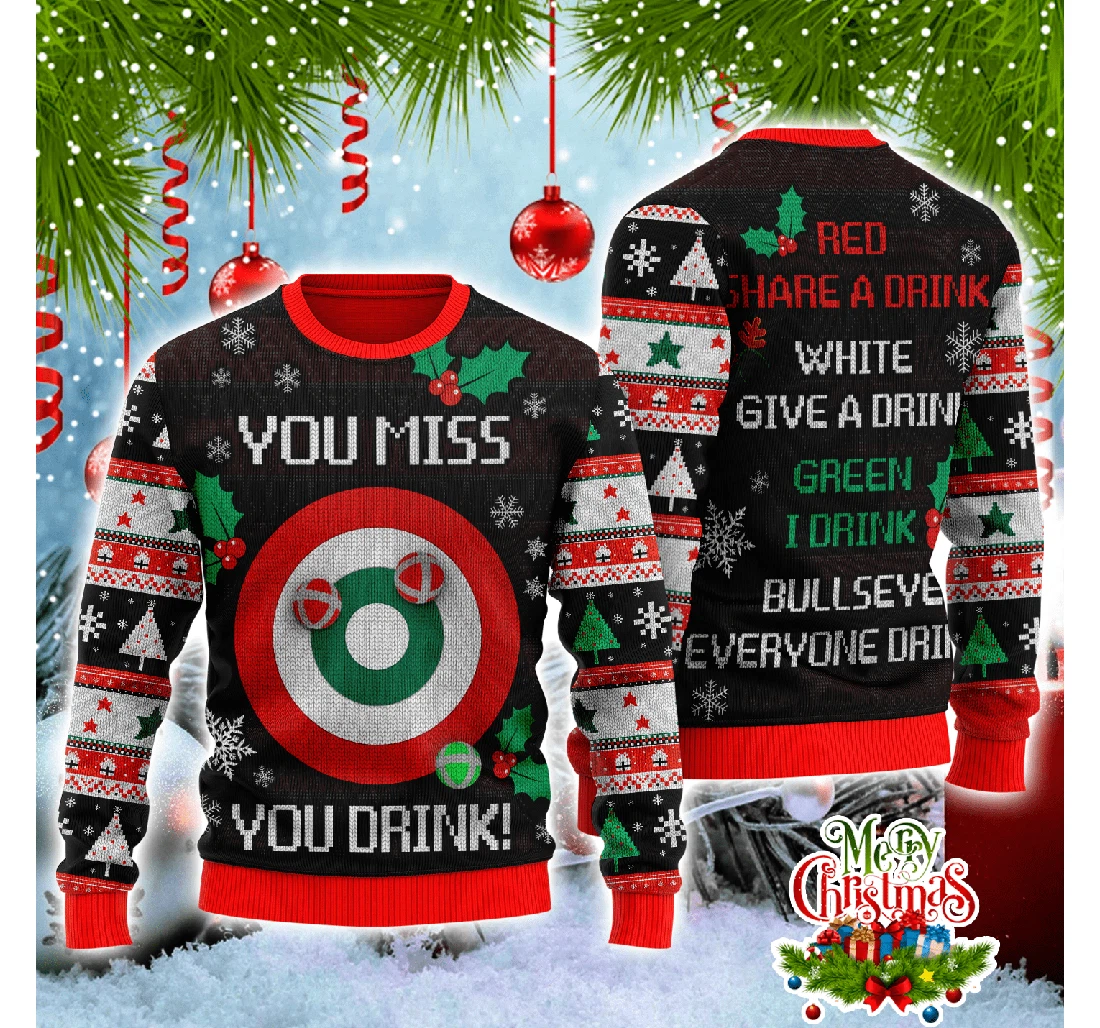 You Miss You Drink Christmas Shirts - 3D Printed Pullover Hoodie