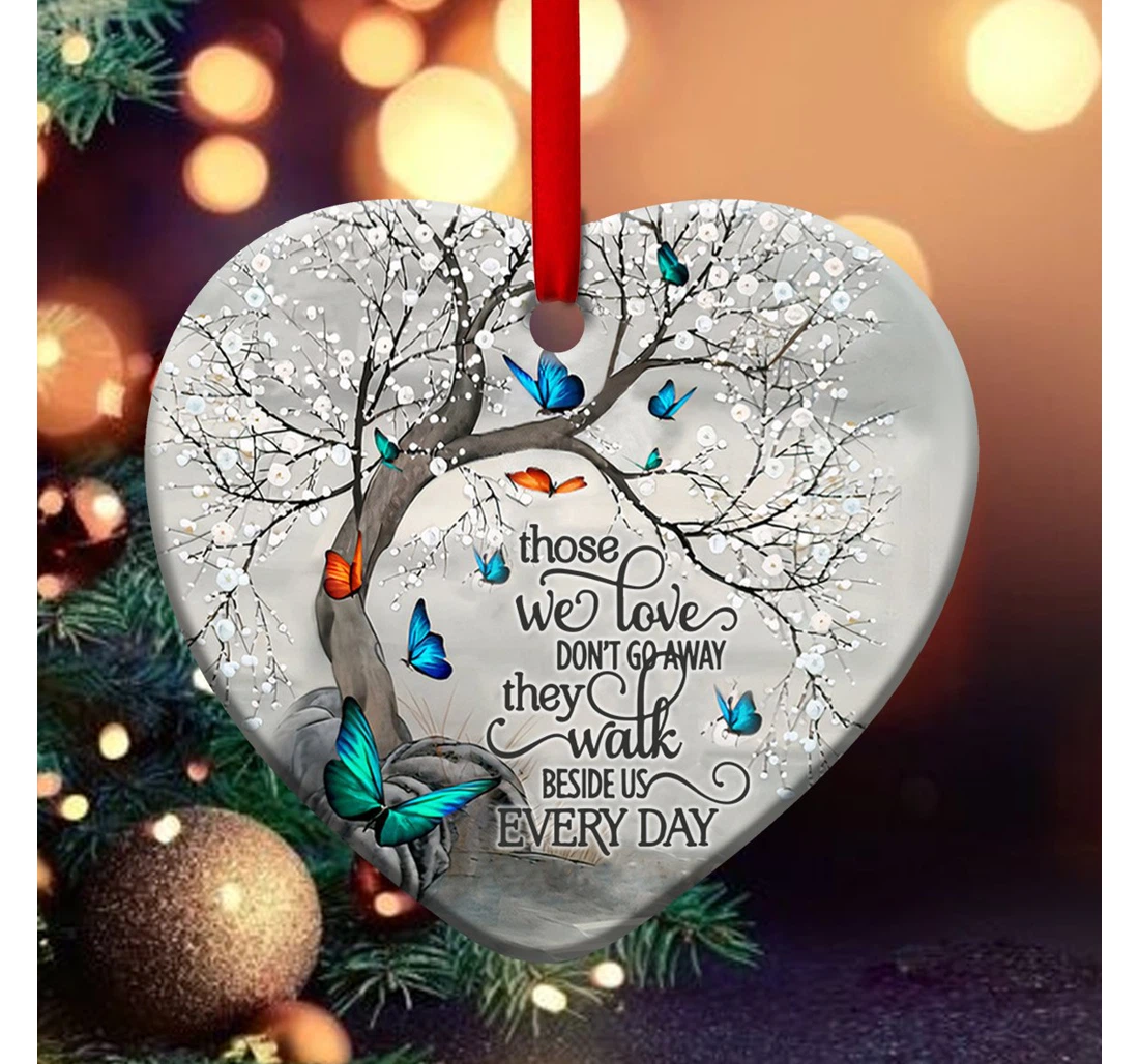 Butterfly Faith Memory Adaa2210006z Heart Ornament MDF Ornament