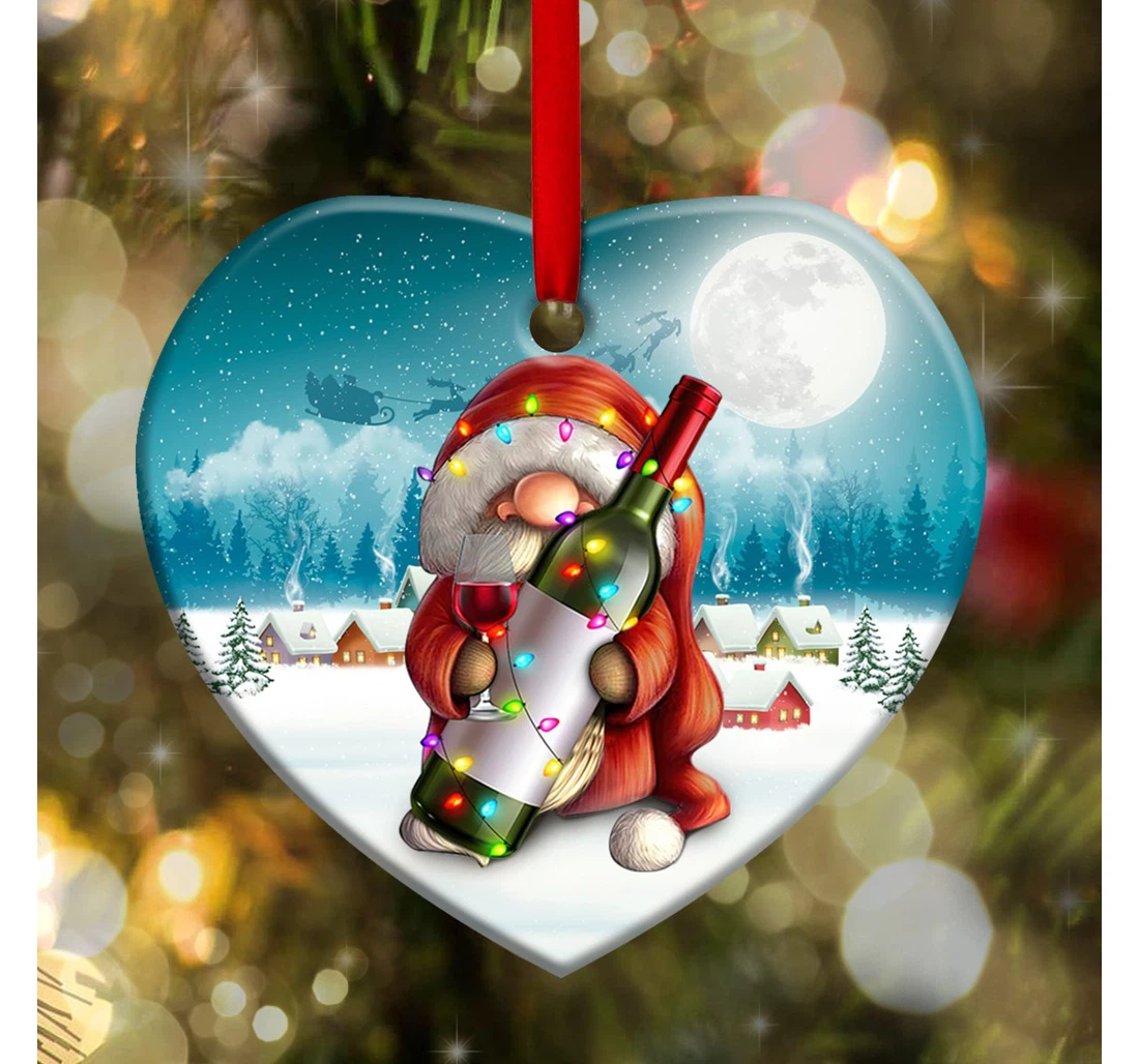 Gnome Christmas Theme Thaz2110005z Heart Ornament MDF Ornament