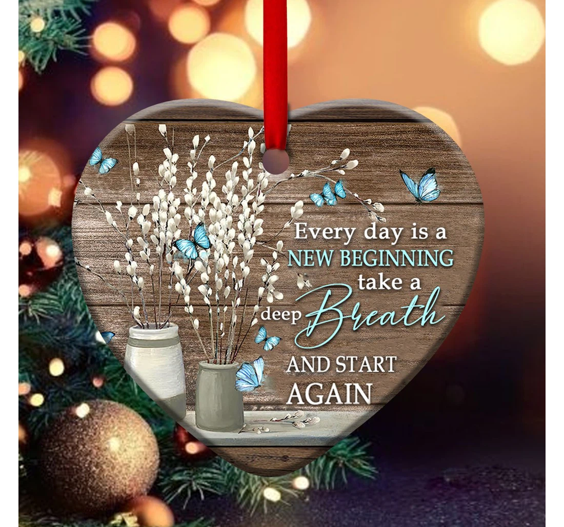 Butterfly Faith Adaa2210003z Heart Ornament MDF Ornament