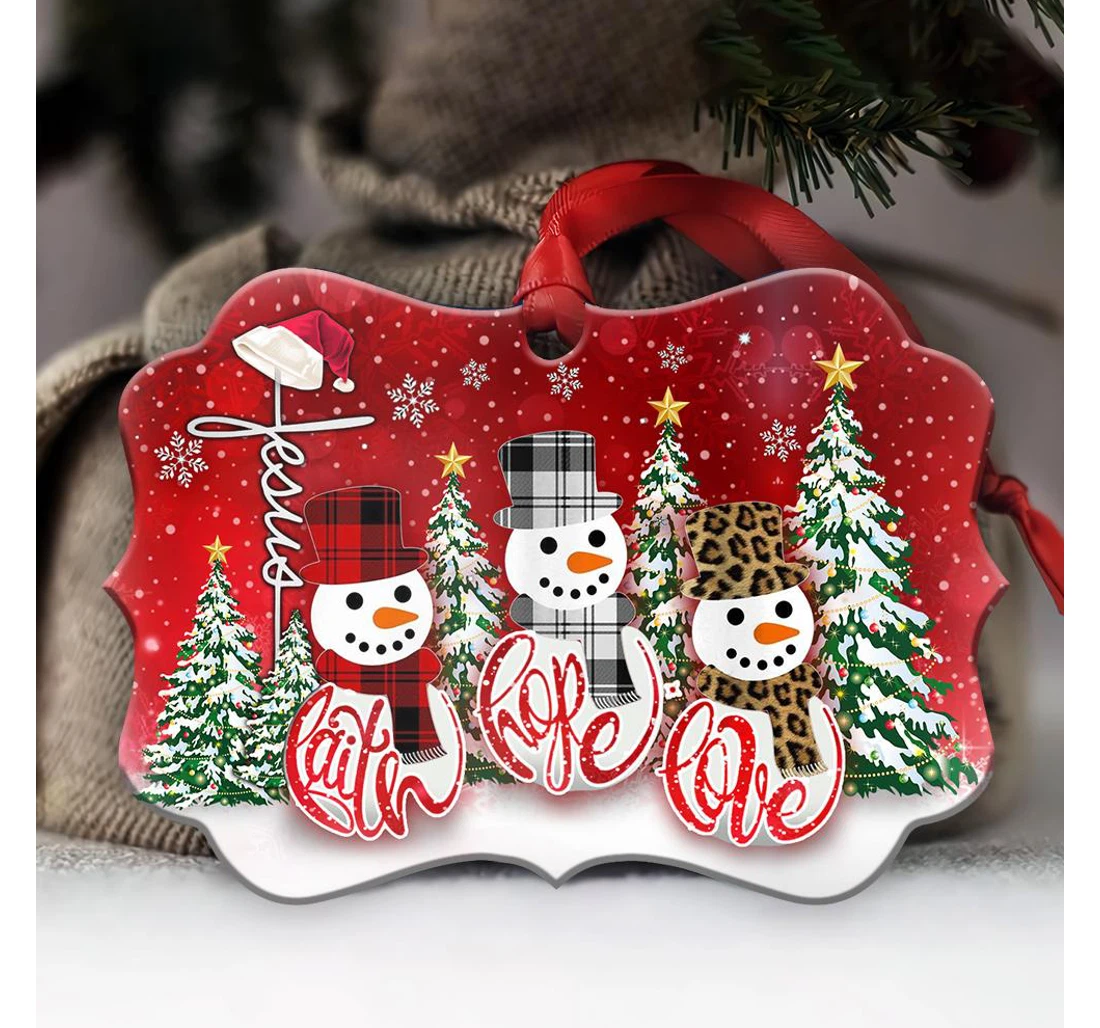 Snowman Faith Anqz1910001z Ornament MDF Ornament