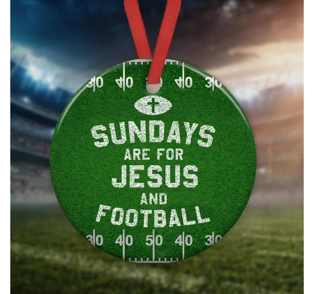 Football Faith Adaa2409001z Circle Ornament MDF Ornament