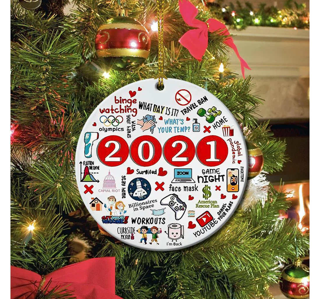 2021 Features Ablz1110001z Circle Ornament MDF Ornament