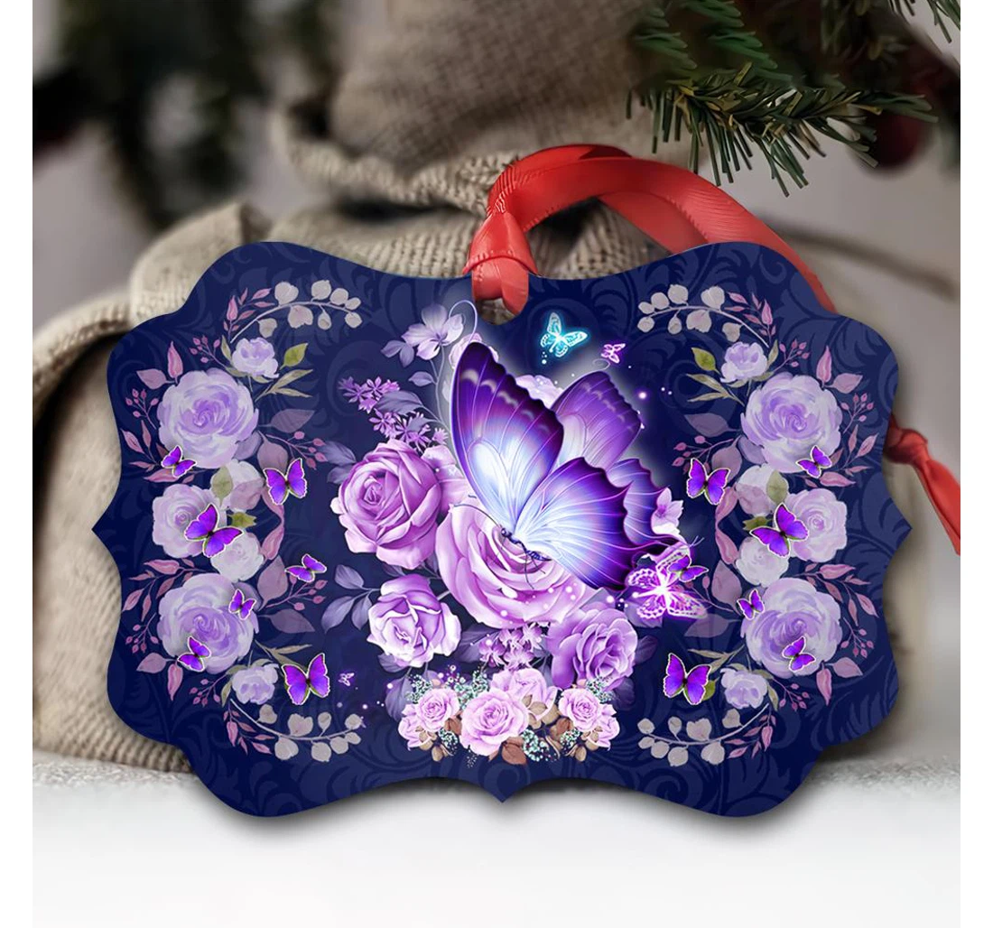 Butterfly Purple Rose Acaa2010002z Ornament MDF Ornament