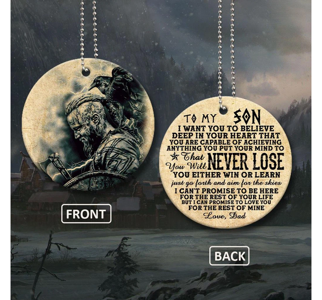 To My Son Viking Acaa0810004z Circle Ornament MDF Ornament