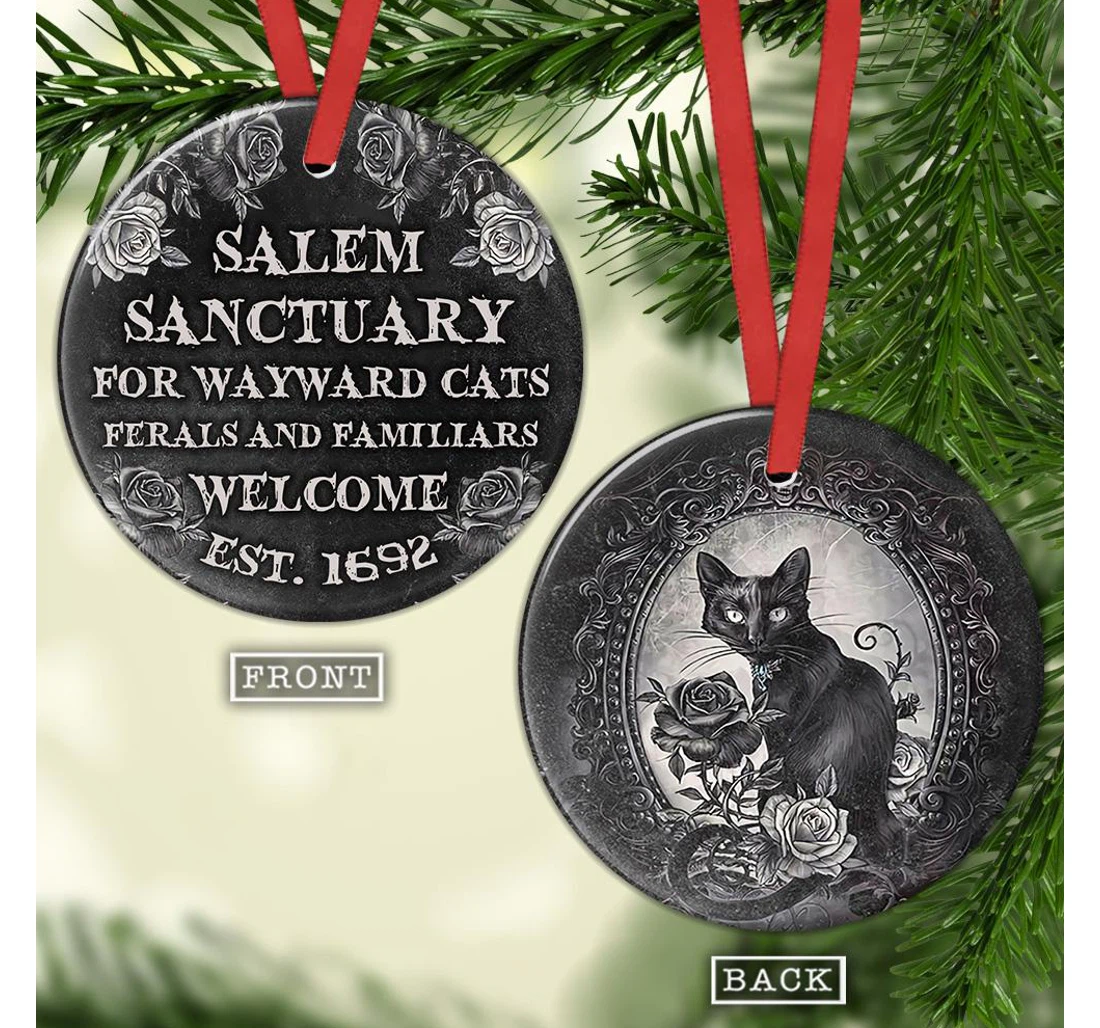 Witch Salem Agmz2309007z Circle Ornament MDF Ornament