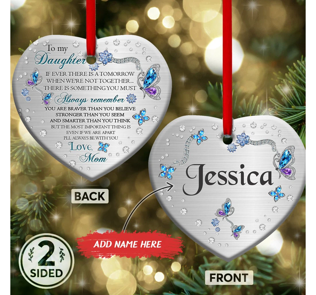 Personalized To My Daughter Adaa0610003z Heart Ornament MDF Ornament