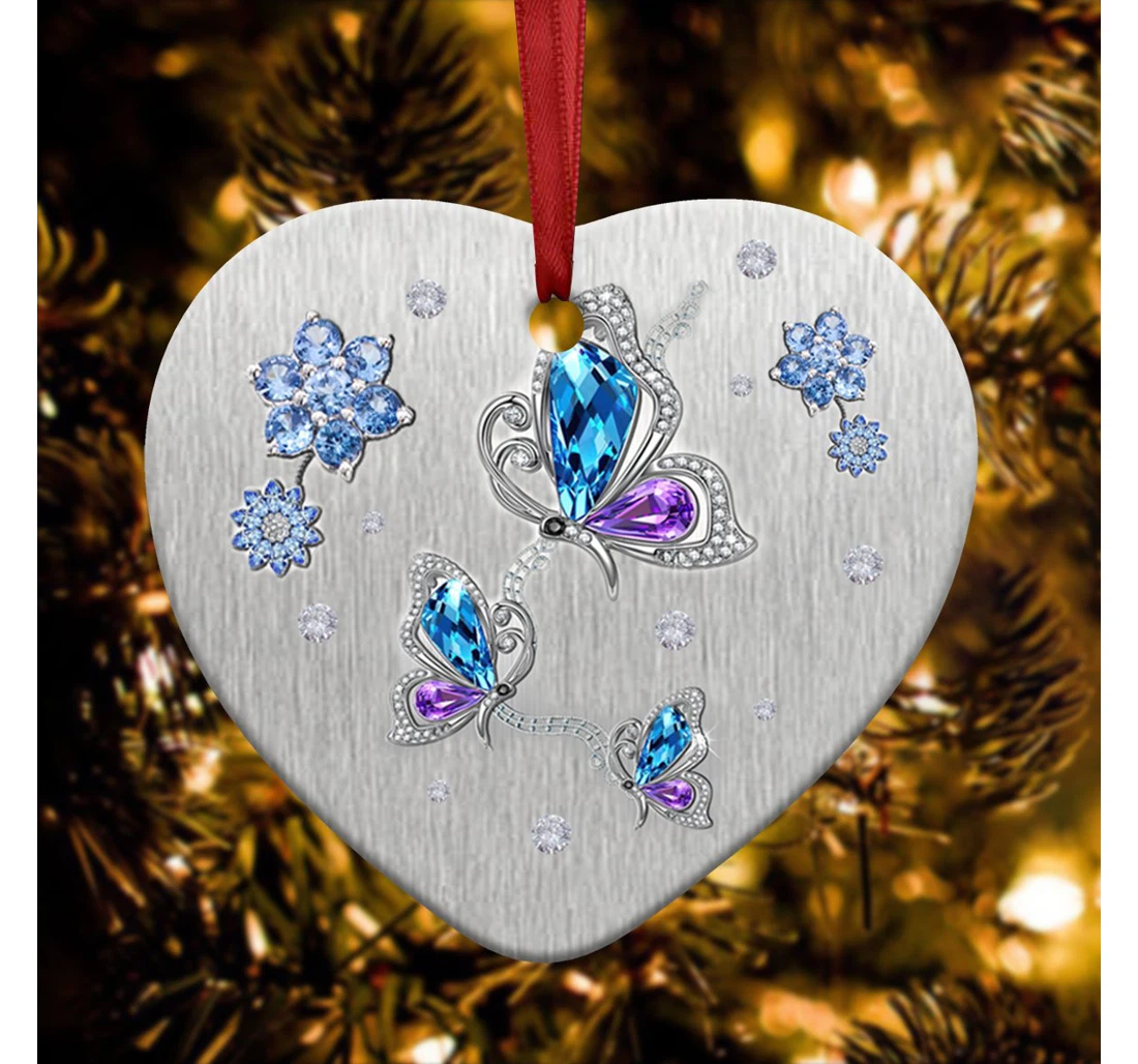 Butterfly Jewerly Aeaa2310007z Heart Ornament MDF Ornament